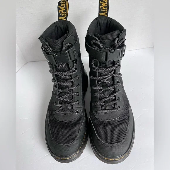 Dr Marten Black Suede Combs Tech Water Resistant Collar Strap Boots NWOT Size 8 Amazon.com | Dr. Martens Unisex Combs Tech Casual Boot  main image 2